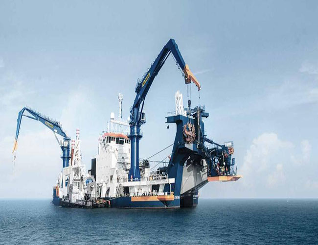 2.5t 22m Hüdrauliline juhtpink Teleskooptõstukiga kraana Marine laevatekk Crane.jpg 2.5t 22m Hydraulic Knuckle Telescopic Boom Crane Marine Ship Deck Crane.jpg